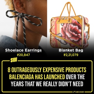 The idea of luxury is dreamy, and it sure sells. But, oftentimes, brands come up with outrageous ideas and try to sell literally anything by putting up a hefty price tag. Take Balenciaga, for instance. This luxury fashion house has an aura, a reputation for itself and its name. However, from time to time, they add items to their collections that do not look like they make much sense.

From the 2024 Paris Fashion Week, a TikTok video went viral. It showed a tape bracelet by Balenciaga. And, we kid you not, it is exactly what it sounds like. 

Some outlets have gone on to report that this uncanny bracelet costs somewhere around $4,400, which is over ₹3.5 lakhs. As unbelievable as it sounds, this amount can actually be true, given the brand’s history of pricing their items at otherworldly amounts.

Click the Link in the Bio to read more. 

#SWEditDesk
