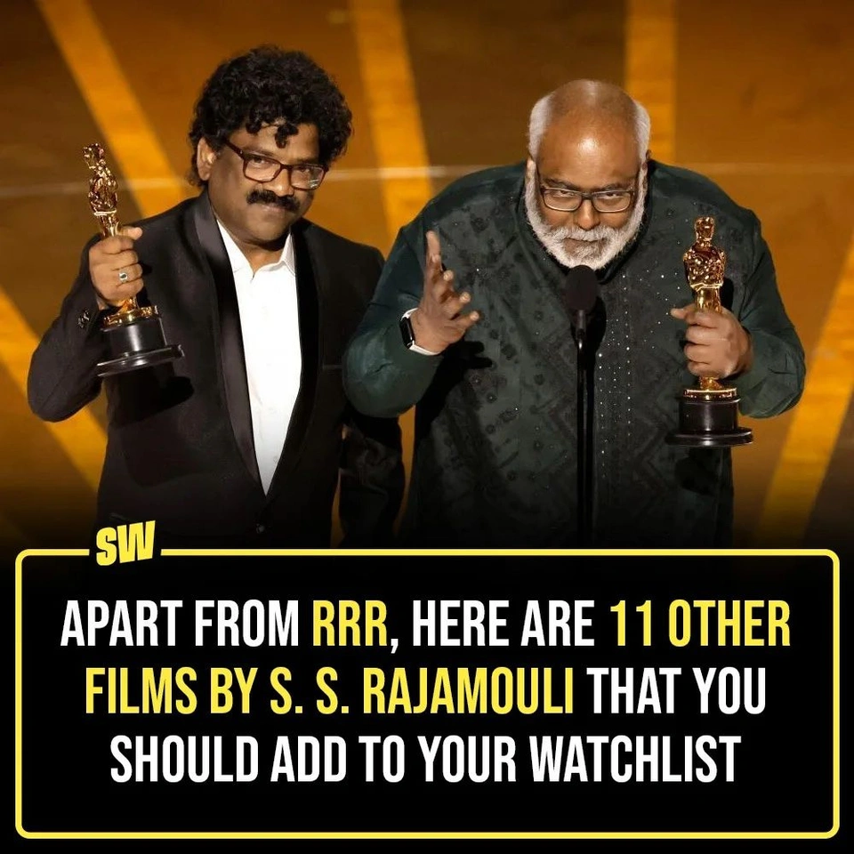 The song Naatu Naatu from RRR scripted history by becoming the first Asian song to win the Best Original Song at the Oscars 2023. Directed by S. S. Rajamouli, RRR has been on a winning streak since it was released. This win makes for a perfect time to check out the other gems directed by S. S. Rajamouli. 
Tap the link in our bio to update your watchlist!