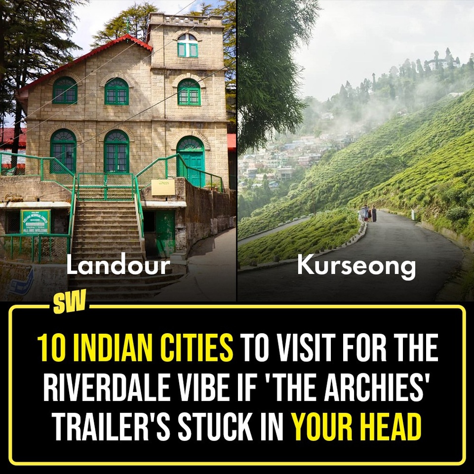 The trailer of the much-awaited movie, 'The Archies', released today and it takes us back to the 1960s. With its elements of rock and roll, friendships, love, and heartbreak, it has already got the internet talking. There is a lot of chatter about the cast of the film, but let's also note the quaint town shown in the trailer. Riverdale looks straight out of the wilderness of England. Now, if you are as obsessed with the aesthetic as we are, here is a list of Indian cities you might want to plan a vacation to. Click the link in the bio to read more.

#SWEditDesk #TheArchies #SuhanaKhan