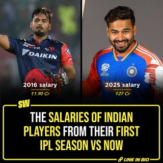 I remember a scene from ‘83’ where the Indian cricketers are struggling to meet their basic needs with the allowances they are provided, even while representing the country in a World Cup. Well, looking at the IPL salaries of both the marquee players and the rising stars, it’s clear that there has been an unbelievable shift in Indian cricket over the last few decades. In this list, we have compared and compiled some of the salaries of the stars of Indian cricket from their earliest days in the IPL and their current salaries in 2025 - amounts that perhaps many of us will earn in our entire lifetimes, which they will earn with just 2 months of cricket.

@soumyasekhardas

[ IPL, Auction, Rishabh Pant, Shreyas Iyer ]