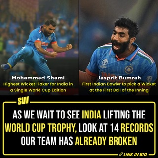 Indiaaaa India! 

The day has finally arrived. Today, millions of Indians worldwide will tune in to see the final showdown between India and Australia in desperate hopes of watching our cricketers clinch the Men's World Cup trophy for the third time after twelve years.

This year's World Cup has been phenomenal for India. We've been on a winning streak with the final — and the most important — moment just one win away. 

As we manifest the peak, Click the Link in Bio to look back at the tournament and appreciate the very many historic records our cricketers broke throughout the tournament.

@sabharwalvas

#SWEditDesk #WorldCup #IndVsAusFinal  #