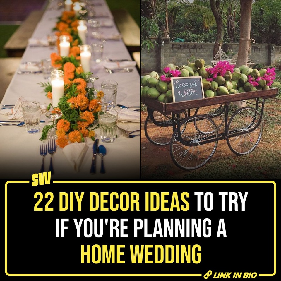 Not everyone dreams of a glamorous and grand wedding. Some of us wish we could either shoot for a court marriage or simply have one right at home. And in case you plan on really having your wedding at home, here are a few DIY ideas to help you set up the event! 

Click the Link in Bio to have a look.

#SWEditDesk #HomeWedding #Weddings #DIYDecor