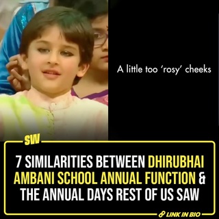 Recently, we saw videos from Dhirubhai Ambani International School’s annual day function go viral as so many celeb kids were seen either participating in a play or dancing and performing in some way or the other. And it really made us wonder, ‘Do all desi annual day functions look the same?’ Because, tell us you didn’t look at the make-up the kids were wearing at DAIS and think back to your own school days? We know we did. 

This is how we realised that be it a fancy, international school or a regular public school, most Indian schools look the same during the annual day functions.

Click the Link in Bio to know what we are talking about. 

#SWEditDesk #DhirubhaiAmbani #DAIS #Ambani