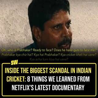Disclaimer: The article is based on the new Netflix sports documentary, Caught Out: Crime. Corruption. Cricket and contains spoilers.
A deep underbelly in the world of India’s favourite sport, cricket, and the match-fixing scandal that shook faith in its sanctity forms the premise of Netflix’s new sports documentary, Caught Out: Crime. Corruption. Cricket. A line-up of journalists and CBI officials who investigated the fiasco closely have shed light on the controversy that broke the hearts of thousands of cricket lovers around India. 
Tap the link in our bio to take a look at 8 of the craziest bits of information, like Manoj Prabhakar claiming that Kapil Dev bribed him with ₹25,00,000 to underperform in a match!