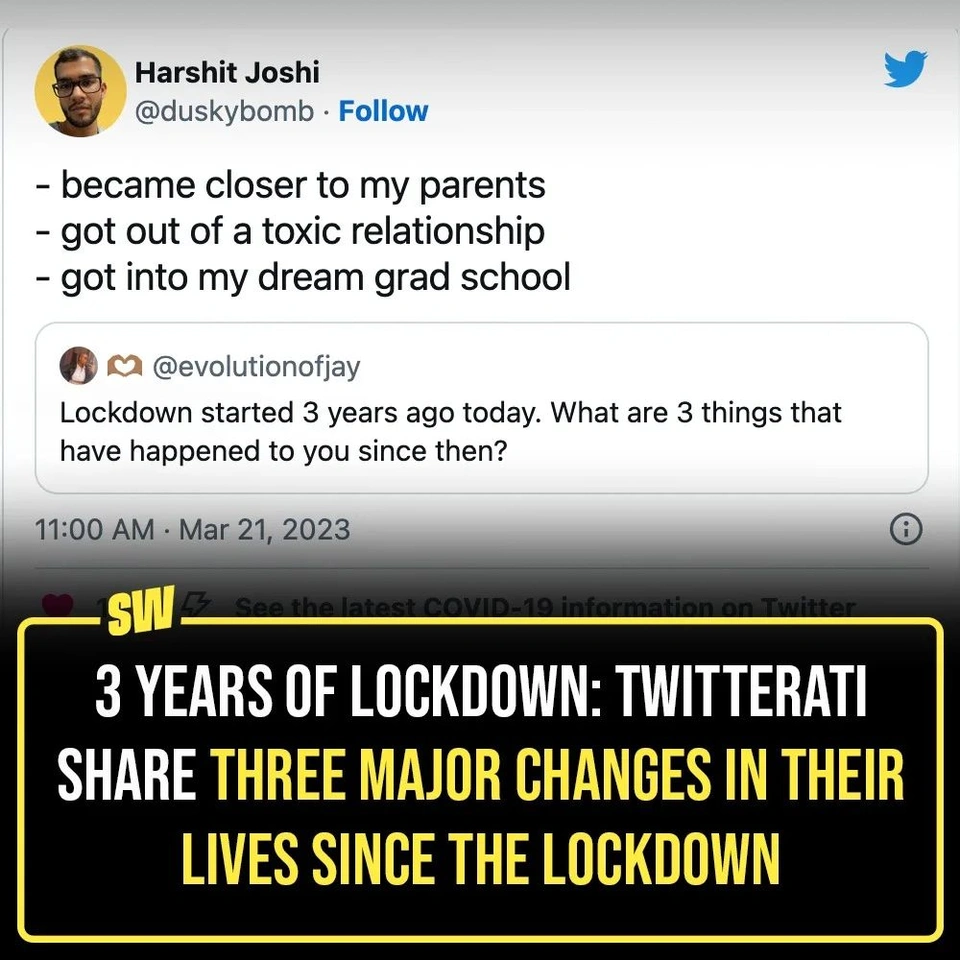 Three years ago, over 100 countries in the world went into lockdown mode to curb the spread of the COVID-19 pandemic. Who can forget those times? And a lot changed since then! 
As we mark the 3 years of lockdown soon (March 24 in India), tap the link in our bio to take a look back at the changes that took place in our lives since 2020.
