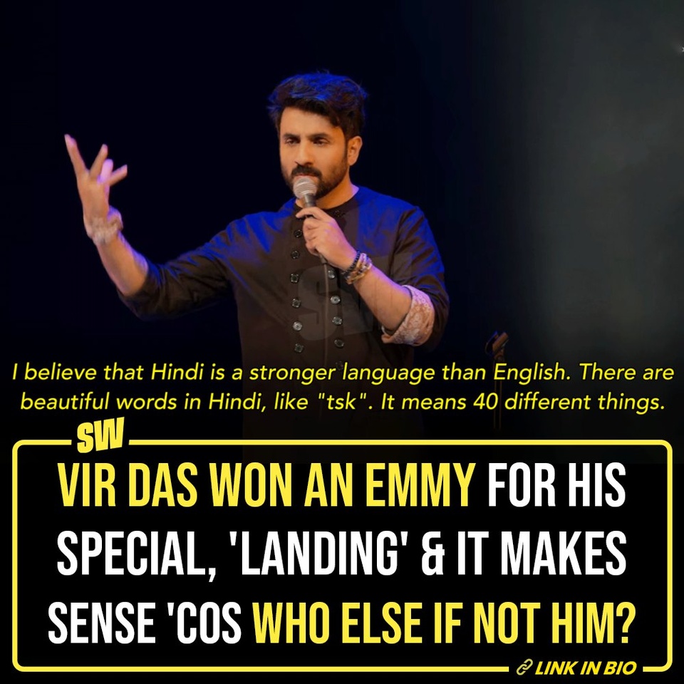 Vir Das became the first Indian to win an Emmy for Comedy, and for some reason, this win felt quite moving. Perhaps because this is the first one for us, or maybe because he deserved this all this while. There are a lot of reasons, and we’ll always keep coming up with more, because it matters. So, we can try and confine this to logistics, like we do for most things, when emotions take charge. Going back to Landing, his Emmy winning special, made me realize why he deserved every bit of this. Click the link in the bio to read more.

#SWEditDesk #VirDas