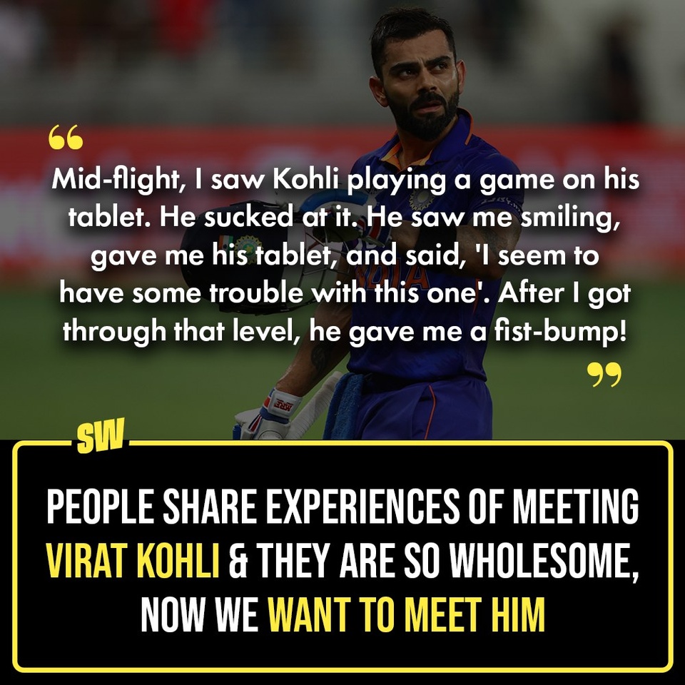 Cricket is often associated with emotions, this is probably because our nation treats the sport as something very special. This, in-turn, means that the players are just as important to us. The kind of love that Virat Kohli gets, is one example. So understandably, it means a whole lot when fans get to meet him. Of course, people are left with different experiences, but it’s always exciting to get to hear these stories. Click the link in the bio to read sweet stories of people who met Kohli.

#SWEditDesk #WorldCup2023 #WorldCup #IndiaVsAustralia #ViratKohli