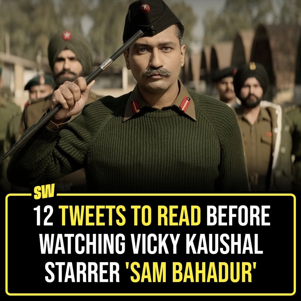 Vicky Kaushal is back and how! 

Vicky Kaushal starrer Sam Bahadur released in theatres all over the country today. It is a biographical film revolving around Sam Manekshaw, the Indian Army Chief during the Indo-Pak War of 1971. Apart from Kaushal, the movie stars Sanya Malhotra, Fatima Sana Shaikh, Neeraj Kabi, and Edward Sonnenblick.

Now, that Sam Bahadur is out, people can't stop praising the actor. It seems Vicky Kaushal has once again done justice to his character. From the dialogues giving the audience goosebumps to people already anticipating a National award for Vicky Kaushal, the movie is already on its way to winning everyone over.

Click the Link in Bio to check out what people think about the movie.

#SWEditDesk #SamBahadur #VickyKaushal #SamManekshaw