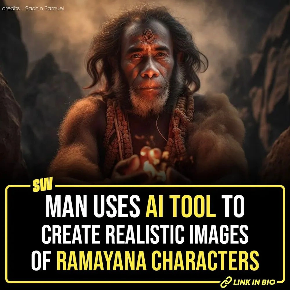Artificial Intelligence is clearly taking a center stage position at the moment. There has been some interesting artwork that has come out of AI applications and tools. So, we’re going to take a minute today to appreciate these super cool sketches of Ramayana characters. Creative director Sachin Samuel made them with the AI tool Midjourney, and they’re truly phenomenal. The images are garnering a lot of attention and praise online for just how real they appear to be. Tap the link in our bio to take a look at them!