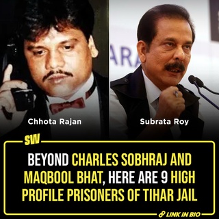 If you are asked to name one jail in our country, I am sure most of you will first take the name of Tihar. In the recent Netflix show ‘Black Warrant’, you must have seen many infamous inmates like Charles Sobhraj and Maqbool Bhat being played by actors on screen. However, the prison situated in our national capital has held captive many accused and convicts of several high-profile and notorious crimes. Click on the link in the bio to read the list of 9 of such people.

@soumyasekhardas

[ Black Warrant , Tihar , Jail , Prison ]

#SWEditDesk