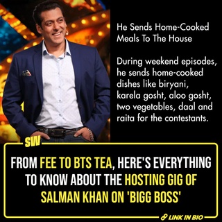 'Bigg Boss' and Salman Khan are almost synonymous. The actor has hosted fourteen of the seventeen seasons and has now become a crucial element of the show. While we have seen him lashing out at the housemates on many 'weekend ka vaars', there’s still a lot we don’t know about him as the host of the show.

Fret not, we decided to list everything we found out about him in this article. So, sit back, relax and read on. 

Click the link in the bio to read more.

#SWEditDesk

@aaliyahjainx