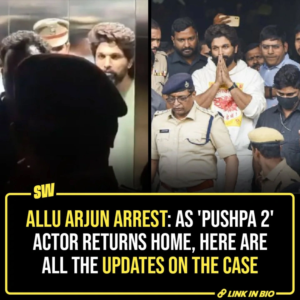 Pushpa 2: The Rule' continues to break box-office records and recently crossed the 1000 Cr mark. With the popularity of the movie, you knew Allu Arjun would be in all the headlines for quite some day. He is but for a different reason. What’s really going on? How does this case raise bigger issues like celebrity hunting and crowd safety measures? Here’s every detail.

✍️: @soumyasekhardas

[ Allu Arjun , arrest , Pushpa 2 , stampede , release ]

#SWEditDesk