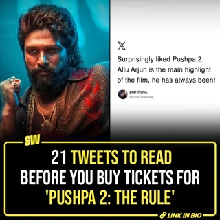 Following the massive success of its predecessor, 'Pushpa: The Rise', 'Pushpa 2: The Rule' is finally in the theatres. Directed by Sukumar and starring Allu Arjun, the film has already created a lot of buzz. If you are someone who is planning to watch this movie on the weekend, here are a few twitter reviews about the movie which can help you decide whether to buy tickets or not. 

✍️: @notsopreet

[Pushpa 2: The Rule, Twitter Review, Allu Arjun]

#SWEditDesk