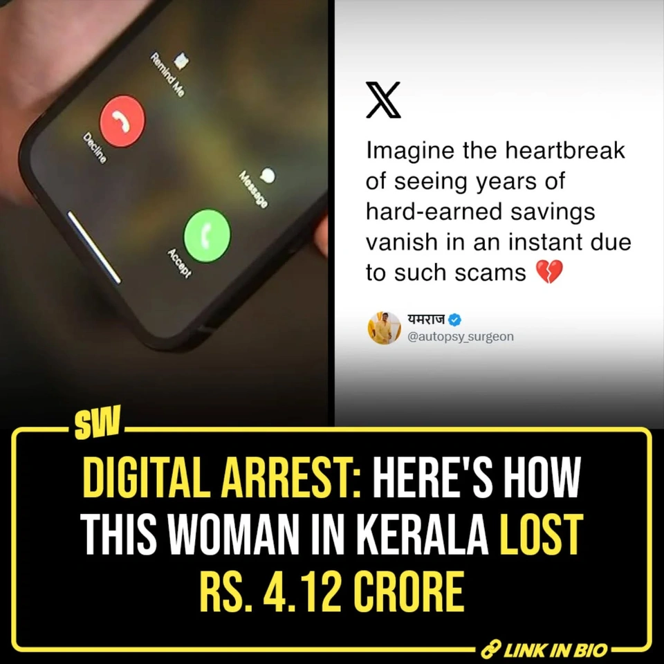 Imagine losing your entire life savings due to one phone call. Well, astonishing cases of this scam are making the rounds on the internet, where users are reportedly losing lakhs and even crores. Tap the link in the bio to read more and ensure your own safety and security.

✍️: @notsopreet

[Scams, Digital Arrest, Cyber Fraud]

#SWEditDesk