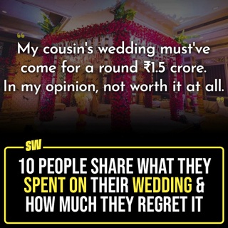 A wedding may or may not be about love, but it is definitely about money. There are humongous expenses that need to be taken care of and sometimes these figures are mind-blowing (no judgment). Click the link in the bio to read how much people spent on their wedding and if they regret it.

#SWEditDesk #Weddings #IndianWeddings
