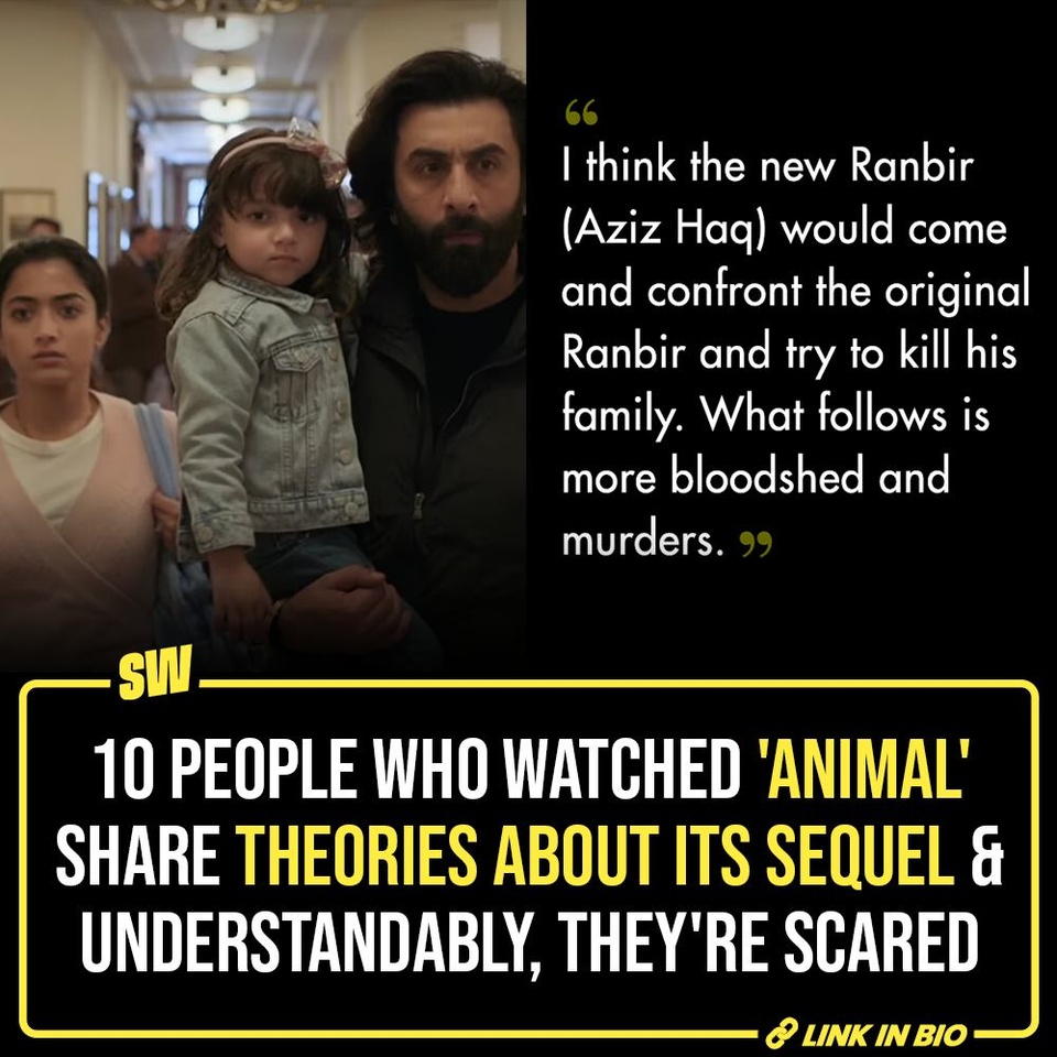 Starring Ranbir Kapoor and Rashmika Mandanna, Animal has got the internet talking. The trailer of the film was already a part of online discourse, but the film had added fuel to the fire. People are calling out the film for its glorified violence, misogyny, and various other things that are triggering to watch. While we don’t want to give you spoilers, the least we can say is that the movie will make you feel queasy.

Borrowing from the Marvel universe, Sandeep Reddy Vanga added a post-credit scene in the movie. The post-credits hint towards a sequel. Those who have watched the film have their reservations about Animal Park. We talked to 10 people who have watched Animal and asked them to tell us what thoughts they have about the film. Click the link in the bio to read more.

#SWEditDesk #Animal #AnimalMovie #RanbirKapoor