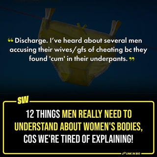 As women, it’s truly shocking to see how a lot of men know so little about women’s bodies. I mean, a general lack of knowledge is harmless, but the way things are at the moment, it seems as though a lot of men are disinterested to know. 

So, for once and for all, for women everywhere who are tired of explaining to men over and over again about our bodies, here are a couple of things we found that men can definitely read up and learn from.

Click the Link in Bio to check them out. 

#SWEditDesk
