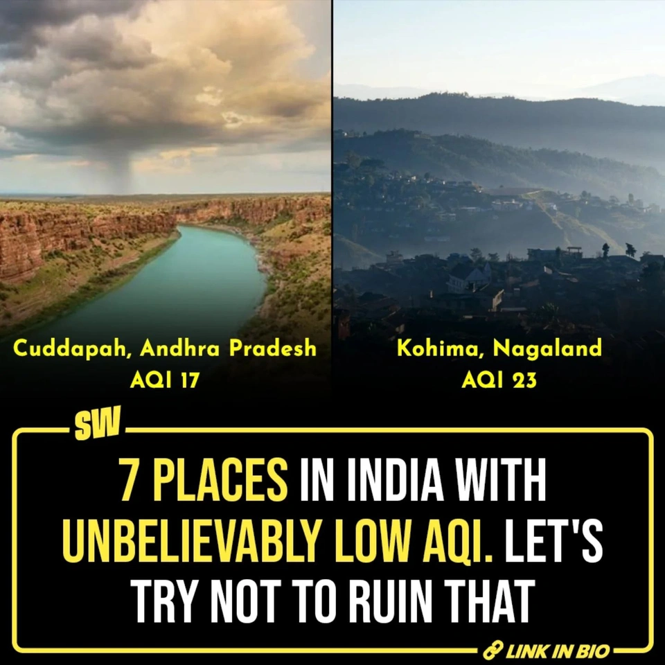 India is a diverse country, even in terms of pollution. While the capital city Delhi and other metro cities have recorded AQIs as high as 400, there are cities in India with AQIs as low as 17. Tap the link in the bio to find out which cities are the least polluted in our country.

@notsopreet

[India, AQI, New Delhi, Mizoram, Karnataka]

#SWEditDesk