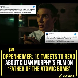 Oppenheimer, the epic biographical thriller film, released in theatres today (July 21). Directed by Christopher Nolan, the movie is based on American Prometheus, the 2005 biography of American physicist J. Robert Oppenheimer, who is often credited as the ‘father of the atomic bomb’. Irish actor Cilian Murphy is playing the titular character in the film. Emily Blunt is cast as his on-screen wife, and Robert Downey Jr. is essaying a pivotal role in it. Oppenheimer is clashing with Barbie at the box office.

Now, if you are confused about which movie to pick, head to the link in our bio to read 15 tweets about Oppenheimer that will help you make a choice

#SWEditDesk #oppenheimer
