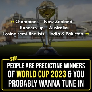 The ODI World Cup is upon us and of course, the fandom around it is absolutely explosive. Everyone is set to catch all the matches, and many already have their set of predictions about who'll be winning.

Click the Link in Bio to check them out.

#SWEditDesk #Cricket #worldcup2023