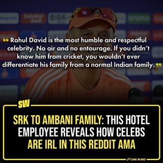 Whenever I look at certain celebrities, I want to know more about them. I feel this urge to find out how they are in real and behave when the cameras are absent. I know I’m not alone and hence, I got embarrassingly excited when I came across this thread. In this thread, someone, who used to work at a famous hotel chain, shared the incidents when they met celebrities. Of course, there are several juicy revelations so be ready. Click the link in the bio to read more.

#SWEditDesk