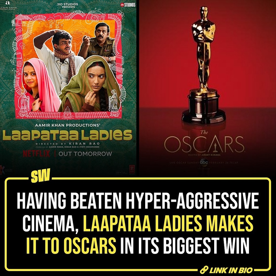 Congratulations to the whole team, for making a strong point - over and over again.

@soumyasekhardas 

#SWEditDesk #laapataaladies #oscars