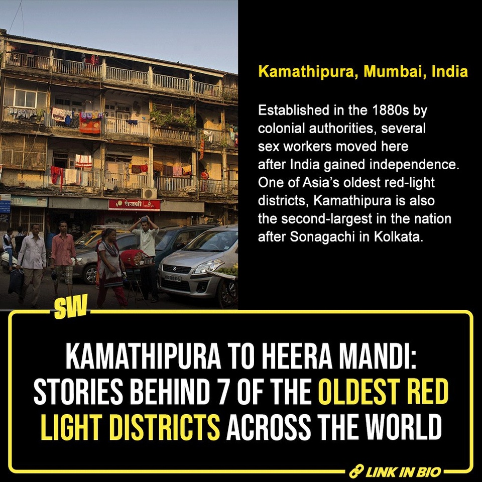 I first saw a red light district in a movie. Adorned with lights, women in these places were shown in a stereotypical attire with conventional expressions and accents. However, as I grew older, films like 'Gangubai Kathiawadi' and 'Begum Jaan', changed this narrative that I was carrying in my mind, to a large extent.

And then I visited a red light district myself: Amsterdam’s De Wallen Street, which is one of the oldest and biggest such zones in the world; and I must admit, it was unlike anything I had seen in any form of entertainment. It was buzzing with thousands of people, making the place very safe. That night made me realize that these neighborhoods have a history that is not shown or taught anywhere.

Hence, we decided to do some research about the world’s oldest red-light areas and the stories behind them.

Click the link in the bio to read more.

#SWEditDesk

@aaliyahjainx