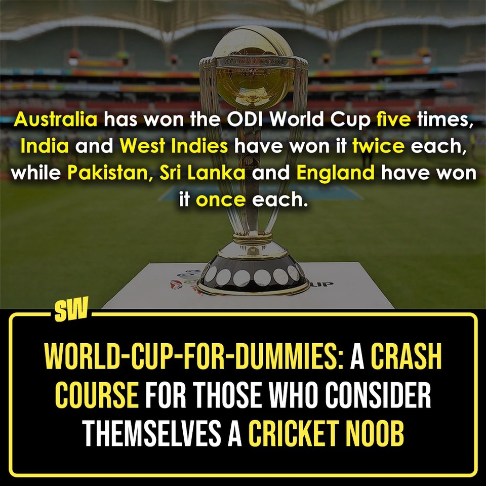 Some might take offense to this, but I know nothing about cricket. I grew up being quite disinterested in the sport, but as an adult, I’ve been feeling so much FOMO for not knowing much about cricket. Especially right now, as I’ve been seeing my dad, friends, colleagues, etc all talk excitedly about the ongoing ODI World Cup! So, I went on a quest to understand the gentlemen’s sport a little better, and have come out the other end with a simple guide for others like me, people who want to start their journey with cricket.

Click the Link in Bio to check out some nits-bits to start your World Cup journey. We hope those of you who know nothing about cricket, feel a sense of belonging after you're done reading through this!

✍: @quaintharshita 

#SWEditDesk #WorldCup #WorldCup2023