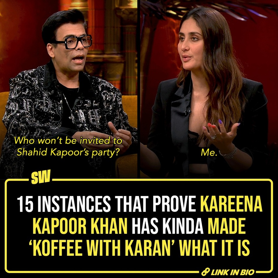 'Koffee With Karan' and Kareena Kapoor Khan are a match made in heaven. Whenever she’s on the iconic couch, she oozes absolute sass and wit that’s a delight to watch. Each season, she channeled her inner Poo and gave us some iconic yet badass moments – and we loved every ounce of it!

In the article below, we have listed the times when the actor proved that she’s the OG queen of sass on the chat show. Let’s take a look.

#SWEditDesk 

@aaliyahjainx