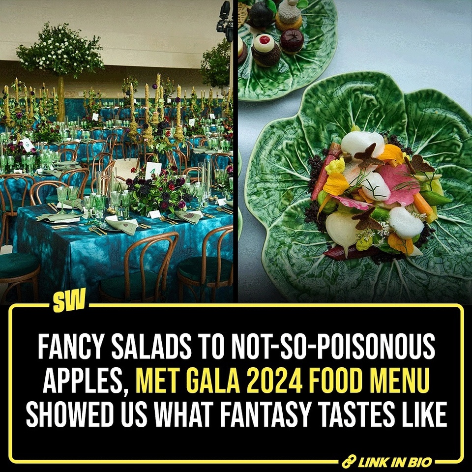It's finally the time of the year when our social media feeds are flooded with pictures of celebrities posing in the most fashionable clothes, fashion’s biggest night — the Met Gala. It’s not just the meticulously crafted fabrics of the celebrities that follow a particular theme, it’s the food on the menu as well. For example, since last year’s Gala was dedicated to Karl Lagerfeld, his favourite beverage Diet Coke was served to all the guests.

Similarly, to complement this year's theme "The Garden of Time,” the bouquet and the buffet were decorated with floral and fairytale themes. Click the Link in Bio to check out the food and decor of this year's Met!

[Met Gala, Met Gala Food, The Garden of Time] 

#SWEditDesk