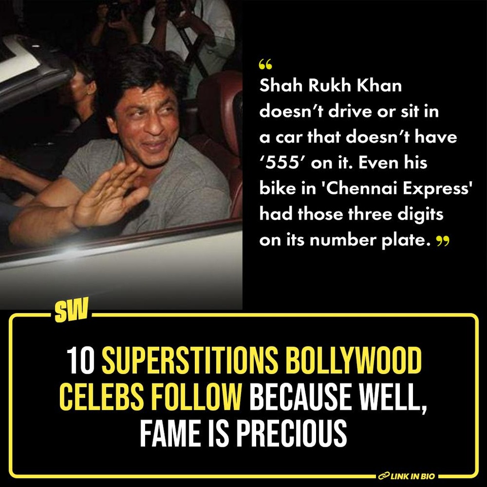 Remember when our mothers wouldn’t let us go out without putting a kaala tika behind our ears or our fathers wouldn’t let us cut our nails after sunset? Even though we might not be really ‘superstitious’, we do it anyway because Indians share a unique bond with these superstitions.

While I always thought that it’s just us middle-class individuals who take them seriously, apparently, celebrities believe in them too. Here’s a list of celebrities who believe in different superstitions and are really into it. Click the link in the bio to read more.

#SWEditDesk

@aaliyahjainx
