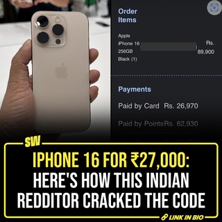 An iPhone for Rs. 27,000 is almost a dream. But this Reddit user bagged a lifetime deal, leaving all the netizens shocked. Head to the link in the bio to read how he did it.

[iPhone 16, Reddit, Viral]

@notsopreet 

#SWEditDesk