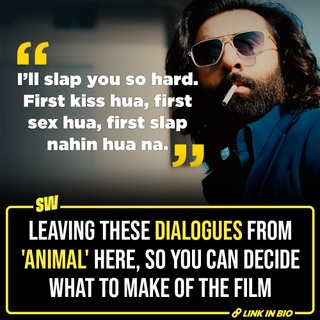 Animal released last Friday, and it came with a lot of ‘discourse’. There are two very divided sides – as was the intent – as it was promised. We can or cannot call out the misogyny. We can or cannot talk about the filmmaking. At this point, any discussion would make sense to people, and it wouldn’t to the rest. How we perceive the film and how we critique it, will not be met with a healthy discourse. It’s one of those times where calling out something for being wrong is met with more criticism than the wrong.

However, this is also one of those times where having any opinion will say a lot about you – because things are no longer entirely grey. So, it’s better that people choose what they think of the film.

Here are some dialogues for context, given that writing is just as much an element a film. Click the link in the bio to read more. 

#SWEditDesk #Animal #AnimalMovie #RanbirKapoor