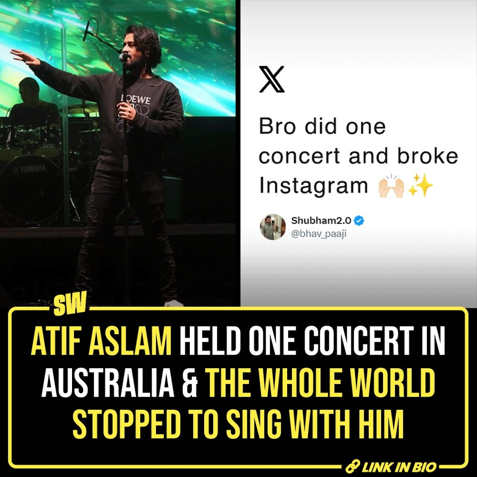 There are things only Atif Aslam can do. The notes that he takes, the pitch that he can produce – it is all pretty much incomparable; and that is the reason why an entire generation of people thinks of him as a star.

Recently, he sang some of his popular songs in a live concert and for some time, it seemed like the whole world was there because of the sheer number of posts on social media.

Click the link in the bio to read more. 

#SWEditDesk #AtifAslam

@aaliyahjainx