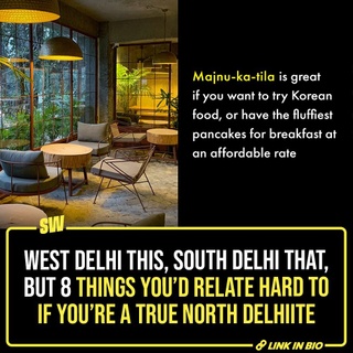 We’ve had a slew of videos and jokes about South Delhi and West Delhi, but I can’t help but feel a little unseen as a North Delhi girl. Sure, North Delhi may not be as fancy as the other parts of the city, but it has its plus points. There are many interesting spots to explore and even shop from in North Delhi, which is why I’ve made this list to remind myself and other Delhi folks that ND also has good stuff to offer.

Click the Link in Bio to check them out. 

#SWEditDesk #Delhi #Dilli #NorthDelhi

✍️: @quaintharshita