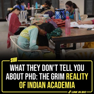 In Western countries where counseling forms an integral part of the PhD process, Indian institutions lack accessible and stigma-free mental health support systems.

@notsopreet 

[PhD Students, Indian Academia, Mental Health, Students]

#SWEditDesk