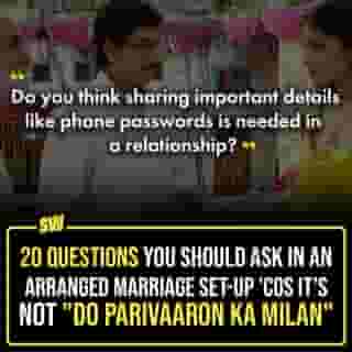 We all have our opinions around marriage, especially when it is an arranged marriage set-up. While it's a choice, our society rarely leaves room for exploration when it comes to finding a partner in such a set-up. There are better ways to deal with an arranged marriage meeting - where the potential partners have control on their lives and choices. So, for when you're asked to talk "akele mein", here are some questions you can ask your prospective match. Click the link in the bio to read these questions.

#SWEditDesk #ArrangedMarriage