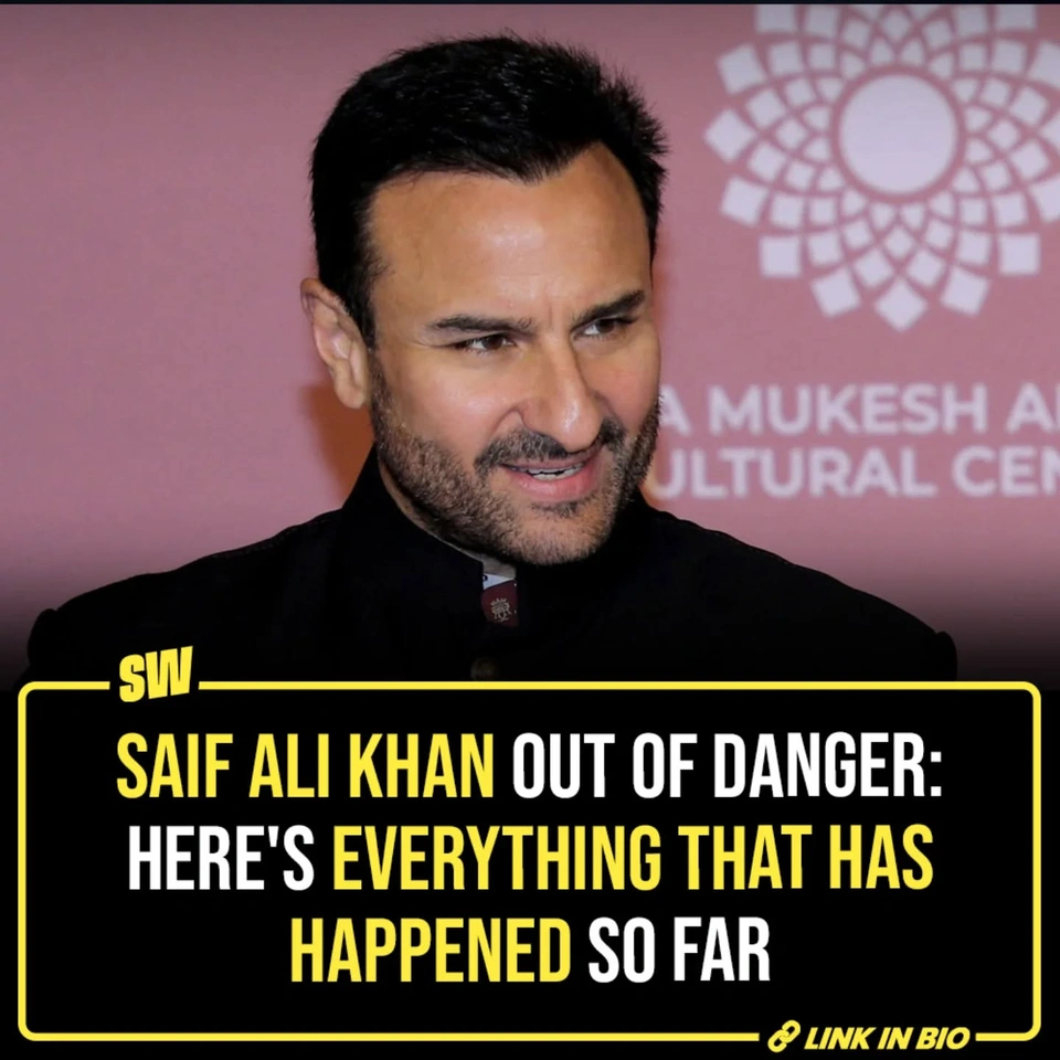 Bollywood actor Saif Ali Khan was injured in a shocking burglary at his Bandra residence. The late-night incident left the actor with multiple stab wounds, including severe spinal injuries, as he tried to intervene during a confrontation with an intruder. With a suspect in custody and investigations underway, tap the link in bio to read the full story and the recent updates about the case.

✍️: @notsopreet

[Saif Ali Khan, Bandra, Bollywood, Kareena Kapoor Khan]

#SWEditDesk