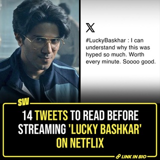 What does the year 1992 remind you of? Chances are, you remember it as the year of the Harshad Mehta stock market scam. But this is the story of Bashkar, Lucky Bashkar. After his constant struggles to provide his family with a good life and failing miserably every time, this is the story of Bashkhar’s ‘breaking bad’ moments. Streaming now on Netflix is the ‘Lucky Bashkar’ starring Dulquer Salmaan, and here are some reactions from the internet so you can decide whether to stream it this weekend.

@soumyasekhardas

[ Lucky Baskhar , Netflix , Dulquer Salmaan ]

#SWEditDesk