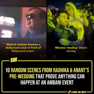 It's happened. The pre-wedding celebrations by the Ambani family for Anant Ambani and Radhika Merchant took place over the weekend, and well, they were otherworldly. We know this primarily because social media is still overloaded with videos and clips of every teeny-tiny moment from the 3-day-long extravaganza in Gujarat's Jamnagar.

It's not just the itinerary for the event that was grand. You see, we knew already how magnificent it was gonna be, after all, it was an Ambani celebration. But those scenes and the recorded instances re-iterated that Mukesh Ambani and his family can do anything and everything, bringing to reality sights that could otherwise only exist in the wildest dreams.

Click the Link in Bio to check out 10 moments from Anant Ambani and Radhika Merchant's pre-wedding that proved anything can happen at an Ambani event.

#SWEditDesk #anantambani #wedding #jamnagar
