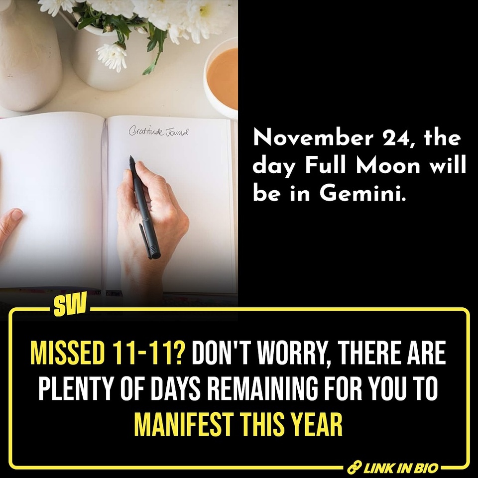 11th November was one of the luckiest dates this year, and many people used its cosmic significance for manifesting their dream life. In case you skipped this auspicious day, check out the other powerful dates left in the calendar for fulfilling your deepest desires.
(PS - Who knows, maybe you’re on the right track and manifested this article?)

@parulrajwanshi

#SWEditDesk 

[ Spirituality, Manifestation, Angel Numbers ]