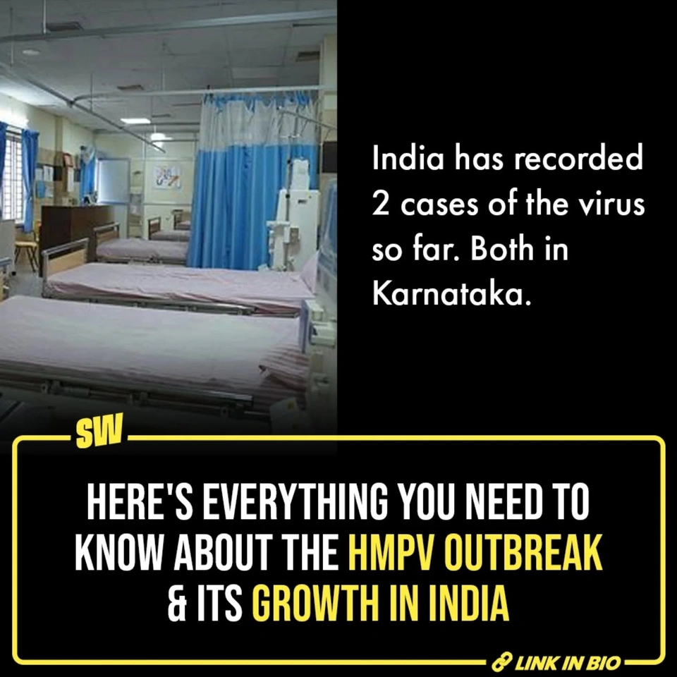 The HMPV outbreak is making the headlines as reports show a surge in cases in China. However, as per the Prof. (Dr.) Atul Goel, Ministry of Health, there is nothing to be alarmed about HPMV, which is like any other respiratory virus that causes a common cold. The ministry has analyzed the data on the respiratory outbreaks within the country, and there is no substantial increase in the December 2024 numbers. He also stressed that there is a usual increase in outbreaks of respiratory virus infections during winters for which hospitals are prepared with necessities, urging the public to take necessary precautions. Tap the link in the bio to know everything about the HMPV virus and its current state in India.

✍️: @notsopreet

[HMPV Outbreak, China, India, Health]

#SWEditDesk