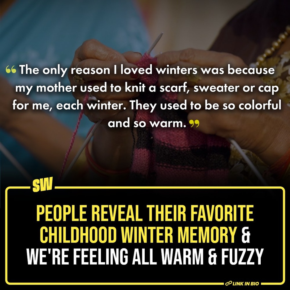 I adore winters, and no, the reason is not because I hate extreme heat or love wearing hoodies. The only reason I love this chilly season is because it reminds me of my childhood. From sitting with my grandma on a khaat and eating gajak with her to getting all winter clothes from the trunks and keeping them under the sun like some street market, I miss my childhood each time winter comes. I know we all have our memories attached to this cold season and hence, I asked around and found out about people’s favorite winter memories from their childhood. Click the link in the bio to read more. 

#SWEditDesk