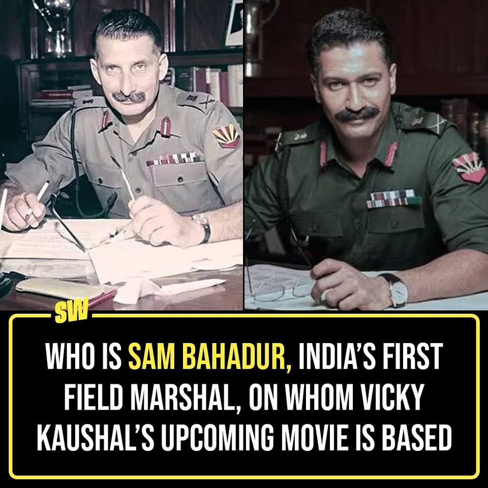 The trailer for Vicky Kaushal’s upcoming biographical war drama ‘Sam Bahadur‘ just dropped and it is as compelling as it gets. 

The film revolves around the life of Sam Manekshaw who was India’s first army officer to be conferred the rank of Field Marshal, following his instrumental contribution in the Indo-Pak war of 1971.

Click the Link in Bio to know more about him.

@sabharwalvas 

#SWEditDesk #SamBahadur #SamManekshaw #VickyKaushal