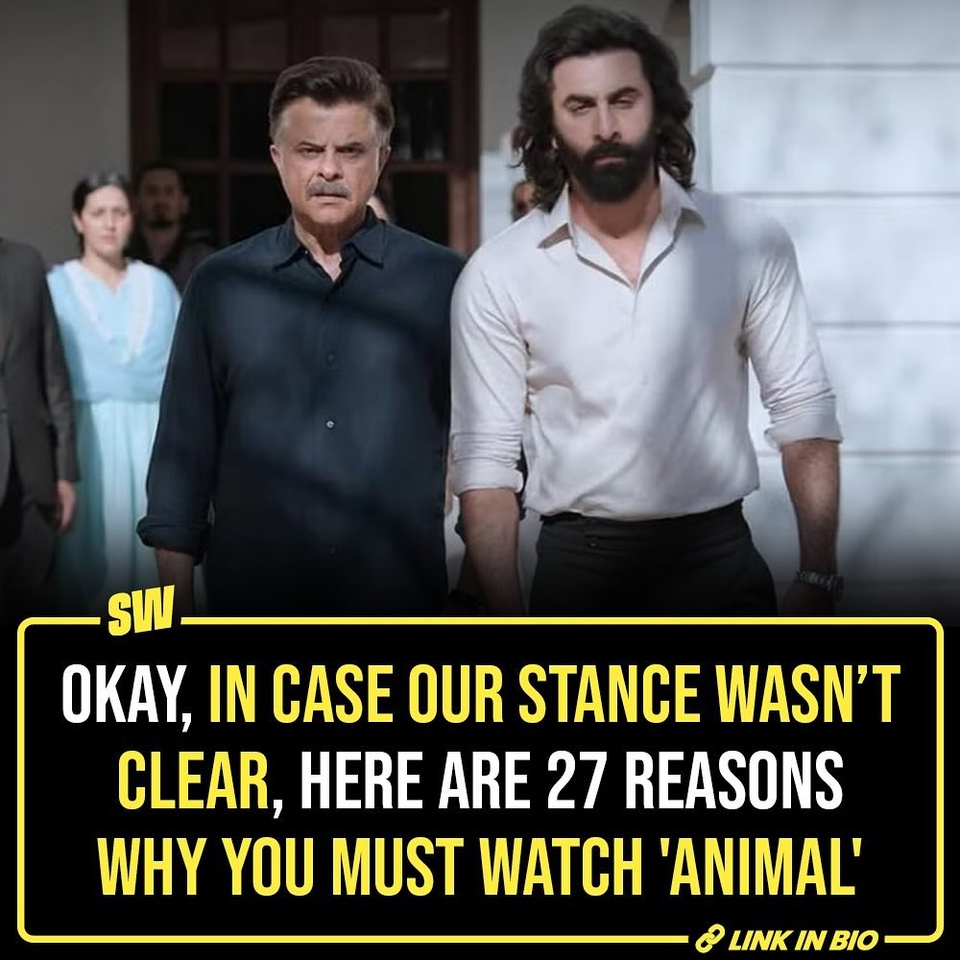 Okay, people. This is serious. The other day, we tried giving you perspectives from ‘woke feminists’ on why they found ‘Animal‘ a superior weekend release, the best from the Indian cinema in a really long time. And it seems like some people misunderstood our stance in relation to Vanga’s masterpiece and his film universe that have always set precedents for ‘very healthy’ masculinity with ‘utmost regards’ for women.

So, here is a more serious piece on why you must watch Animal movie, just in case we weren’t obvious enough earlier. Click the Link in Bio to check them out. Like for real. 

#SWEditDesk #Animal #AnimalMovie #RanbirKapoor