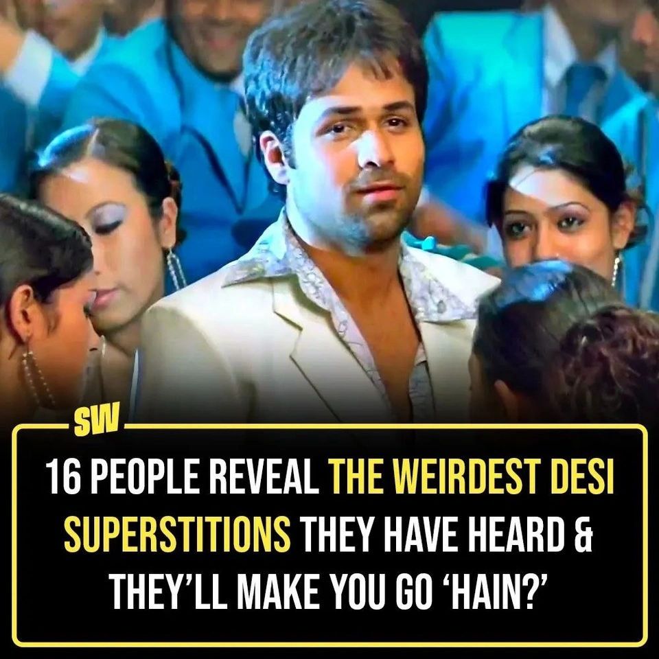 “Ruk jaao, kaali billi ne rasta kaat lia hai.”
“Sab sahi chal raha hai, touchwood.”
We – each desi across the world – has heard this and several other notions in the name of superstitions. In fact, there are as many superstitions – for luck, love and fortunes – in our nation as there are languages. 
In a thread, a bunch of netizens revealed the weirdest superstitions they have ever heard and trust us, the entire thread is quite interesting. 
Tap the link in our bio and take a look!