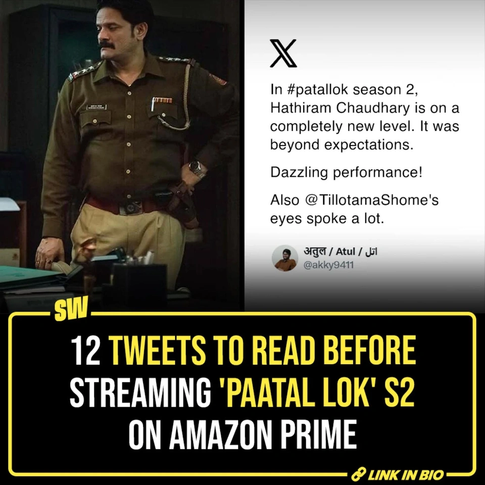 Believe it or not, it has nearly been half a decade since we delved into the darkness of ‘Paatal Lok’. During the COVID lockdown, the show’s first season garnered universal acclaim and was called arguably the best show to come out of India. After a long wait, Inspector Hathiram Chaudhary of Thana Outer Jamuna Par is back with his (mostly ill-fated) job assignments. The new season dropped last night and many fans have gladly sacrificed their night's sleep to know how far Inspector Hathiram would go on to discover the truth. Does it live up to the hype though? Find out by reading how people are reacting to the latest episodes on Twitter.

✍️: @soumyasekhardas

[  Paatal Lok , Season 2 , Jaideep Ahlawat ]

#SWEditDesk