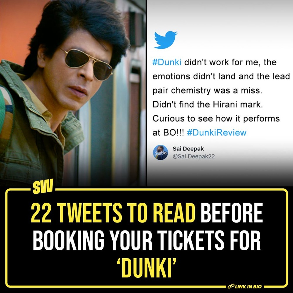 Shah Rukh Khan’s Dunki has now hit the theatres. Ever since the actor made an announcement, his fans have been waiting for this movie to be released and now that the movie is here, the internet cannot contain its excitement. Click the link in the bio to read more.

#SWEditDesk