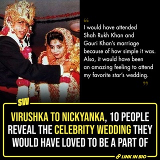 From extravagant locations to luxurious decor and designer attires, celeb weddings a whole genre of entertainment unto itself. These star-studded functions give their fans a glance into the lives of their favorite celebrities and their exclusive moments and make them want to attend the events in the flesh. In the article below, ten individuals reveal the lavish and famous wedding that they would have attended, if they were given a chance. Click the link in the bio to read more.

#SWEditDesk