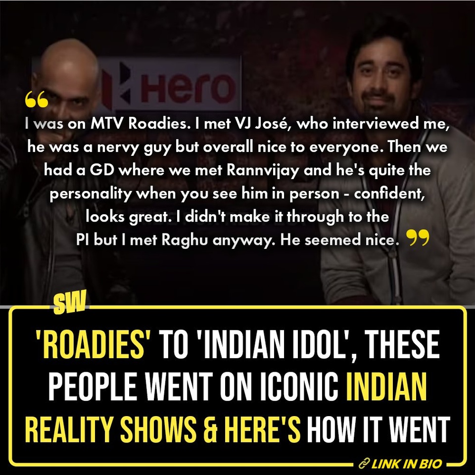 We all have seen someone doing something on television shows and thought, eh, we could have done better. However, things are more difficult and challenging than they seem on our television screens. In a thread, people who have been on reality television shows, talk about their experiences. Needless to mention, the thread gets interesting with each answer. Let’s take a look, shall we? Click the link in the bio to read more.

#SWEditDesk #RealityShows